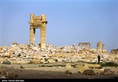 بقایای دروازه وردودی معبد تاریخی
