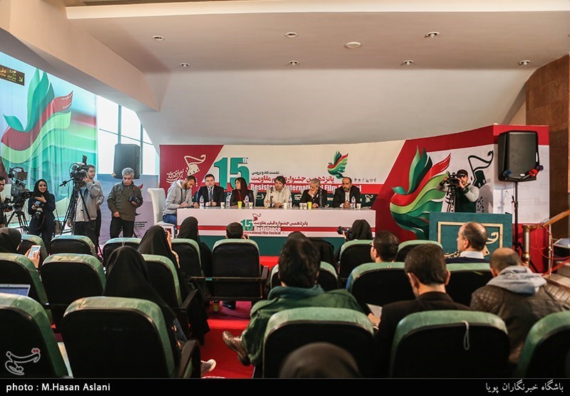 کنفرانس خبری مهمانان بخش بین‌الملل جشنواره فیلم مقاومت
