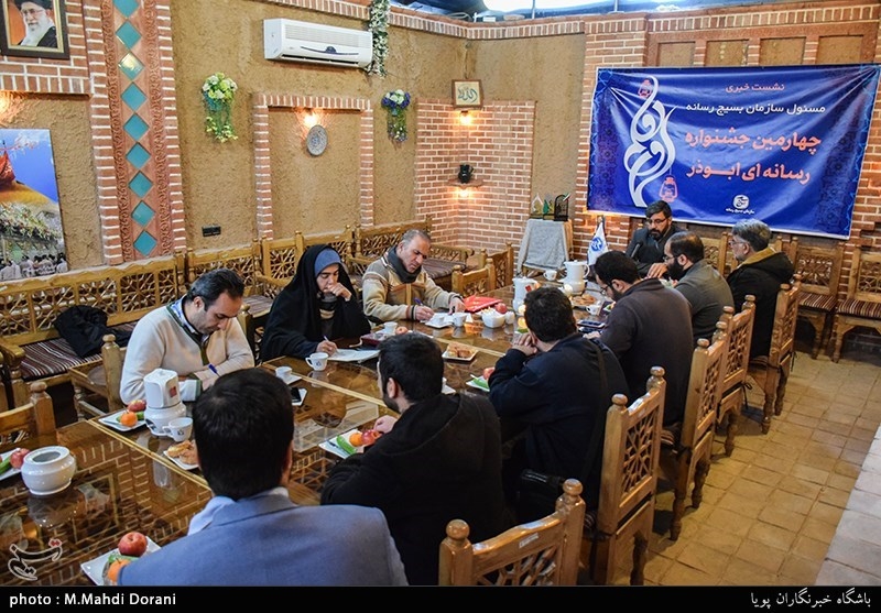 نشست خبری چهارمین جشنواره رسانه ای ابوذر با حضور مسعود بصیری مسئول سازمان بسیج رسانه