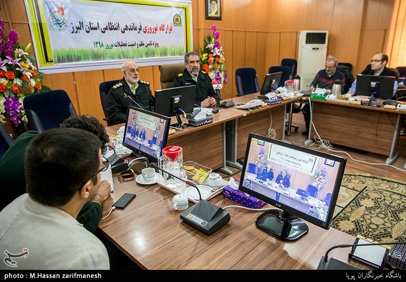 نشست خبری سردار عباسعلی محمدیان فرمانده نیروی انتظامی استان البرز