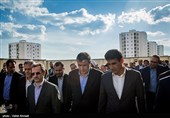 محمد اسلامی وزیر راه و شهرسازی و انوشیروان محسنی بندپی استاندار تهران 