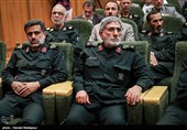 سردار اسماعیل قاآنی جانشین نیروی قدس سپاه در مراسم تودیع و معارفه رئیس سازمان بسیج مستضعفین