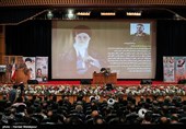 قرائت حکم مقام معظم رهبری برای سردار غلامرضا سلیمانی ریاست جدید سازمان بسیج مستضعفین توسط سردار محمد شیرازی رئیس دفتر نظامی فرمانده کل قوا