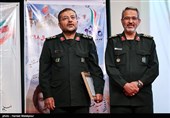 سردار غلامحسین غیب‌پرور رئیس سابق و سردار غلامرضا سلیمانی رئیس جدید سازمان بسیج مستضعفین