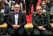 سردار عبدالرضا آزادی و سیدمحمد بطحایی در مراسم تودیع و معارفه رئیس سازمان بسیج مستضعفین