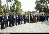 اعضای هیئت دولت در جمع خبرنگاران