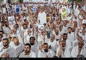 مراسم برائت از مشرکین موسم حج98 در صحرای عرفات با حضور حجاج و زائران ایرانی 