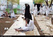 حجاج ایرانی در مراسم دعای عرفه در صحرای عرفات