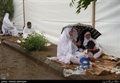 حجاج ایرانی در مراسم دعای عرفه در صحرای عرفات