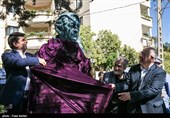 حضور مجید انتظامی و محمد جواد حق‌شناس در مراسم  رونمایی از تابلو نام خیابان و سردیس استاد عزت‌الله انتظامی 