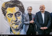 حضور مجید انتظامی و محمد جواد حق‌شناس در مراسم  رونمایی از تابلو نام خیابان و سردیس استاد عزت‌الله انتظامی 