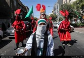 دسته های عزاداری روز تاسوعا در خیابان رودکی