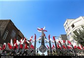 دسته های عزاداری روز تاسوعا در خیابان رودکی