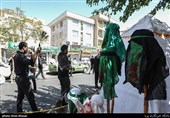 دسته های عزاداری روز تاسوعا در خیابان رودکی