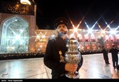مراسم خطبه‌‌خوانی شب عاشورا طبق یک سنت هر ساله در بارگاه منور رضوی برگزار شد.