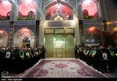 مراسم خطبه‌‌خوانی شب عاشورا طبق یک سنت هر ساله در بارگاه منور رضوی برگزار شد.
