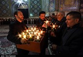 مراسم خطبه‌‌خوانی شب عاشورا طبق یک سنت هر ساله در بارگاه منور رضوی برگزار شد.