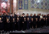 مراسم خطبه‌‌خوانی شب عاشورا طبق یک سنت هر ساله در بارگاه منور رضوی برگزار شد.