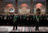 مراسم خطبه‌‌خوانی شب عاشورا طبق یک سنت هر ساله در بارگاه منور رضوی برگزار شد.