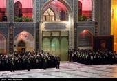 مراسم خطبه‌‌خوانی شب عاشورا طبق یک سنت هر ساله در بارگاه منور رضوی برگزار شد.