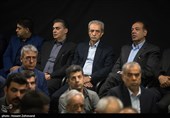 غلامحسین شافعی مجدد رئیس اتاق بازرگانی ایران در مراسم تشییع اسدالله عسگراولادی