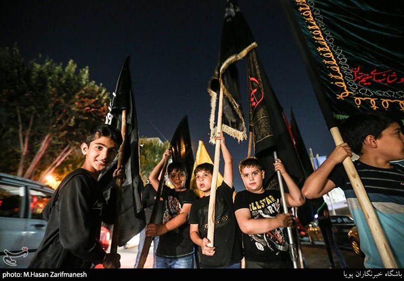 دسته عزاداری هیات چهارده معصوم  به مناسبت هفتم شهادت امام حسین(ع)