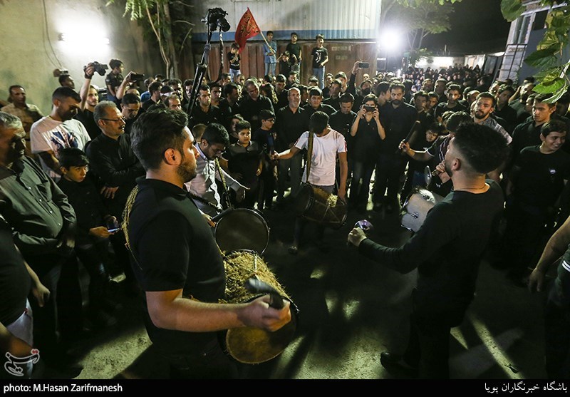 دسته عزاداری هیات چهارده معصوم  به مناسبت هفتم شهادت امام حسین(ع)