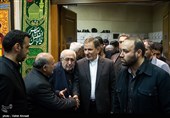 اسحاق جهانگیری معاون اول رئیس‌جمهور در مراسم ترحیم اسدالله عسگراولادی