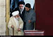 آیت الله احمد جنتی رئیس مجلس خبرگان رهبری در هفتمین اجلاسیه دوره پنجم مجلس خبرگان رهبری