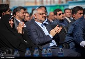 حضور محسن حاجی میرزایی وزیر آموزش و پرورش در مراسم افتتاح 72 مدرسه در مناطق زلزله زده کرمانشاه