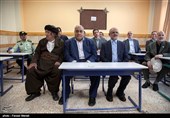 حضور محسن حاجی میرزایی وزیر آموزش و پرورش و هوشنگ بازوند استاندار استان کرمانشاه  در حاشیه افتتاح 72 مدرسه در مناطق زلزله زده کرمانشاه