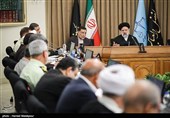 حجت‌الاسلام سیدابراهیم رئیسی رئیس قوه قضاییه و سیدعلیرضا آوایی وزیر دادگستری در جلسه شورای دادرسی الکترونیک