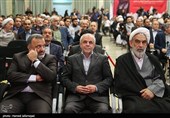 حجت الاسلام  محسن قمی معاون ارتباطات بین الملل دفتر رهبر انقلاب،سعید اوحدی رییس سازمان فرهنگی هنری شهرداری تهران و علیرضا رشیدیان رییس سازمان حج و زیارت در اختتامیه پنجمین جایزه جهانی اربعین