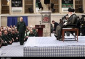 سرلشکر حسین سلامی فرمانده کل سپاه در دیدار مجمع عالی فرماندهان سپاه با فرمانده معظم کل قوا