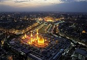 زوار امام حسین در سفره‌هایی از نور