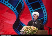 سخنرانی  حجت الاسلام محمدحسن کاویانی راد معاون فرهنگی و آموزشی بنیاد شهید و امور ایثارگران در  مراسم اختتامیه جایزه ملی فیلم ایثار