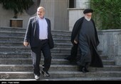عیسی کلانتری رئیس سازمان حفاظت از محیط زیست و حجت‌الاسلام سیدمحمدعلی شهیدی رئیس بنیاد شهید و امور ایثارگران در حاشیه جلسه هیئت دولت 