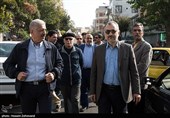 حضور سعید لیلاز در مراسم تشییع پیکر مرحومه اعظم طالقانی