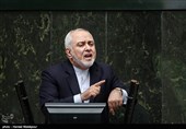 سخنرانی محمدجواد ظریف وزیر امور خارجه در جلسه علنی مجلس شورای اسلامی در پاسخ به سؤالات سیدمحمدجواد ابطحی و مجتبی ذوالنور نمایندگان خمینی شهر و قم