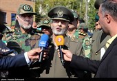 امیر سرلشکر سید عبدالرحیم موسوی فرمانده‌کل ارتش در جمع خبرنگاران