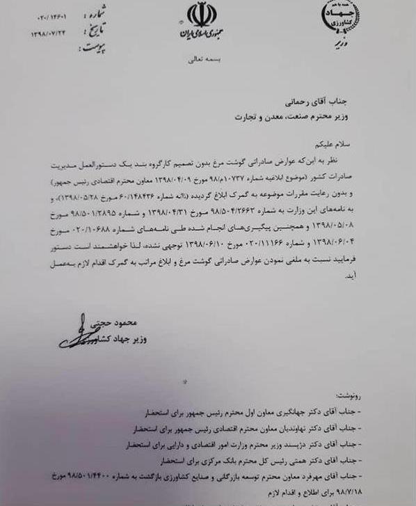 اتحادیه مرغ و ماهی , قیمت مرغ , 