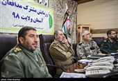 امیر سرلشکر موسوی فرمانده کل ارتش در قرارگاه فرماندهی رزمایش مشترک پدافند هوایی مدافعان آسمان ولایت 98