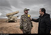 امیر علیرضا صباحی فرد فرمانده نیروی پدافند هوایی آجا در جمع خبرنگاران