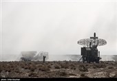 شلیک سامانه موشکی مرصاد ۱۶ به سمت اهداف پروازی در مرحله نهایی رزمایش پدافند هوایی مدافعان آسمان ولایت ۹۸
