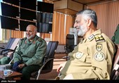 حضور امیر سرلشکر موسوی فرمانده کل ارتش, سرلشکر غلامعلی رشید فرمانده قرارگاه مرکزی خاتم الانبیاء در مرحله نهایی رزمایش پدافند هوایی مدافعان آسمان ولایت ۹۸