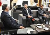 دیدار مجید قلی زاده مدیرعامل و سیدعلی میررضوی مدیر کل استانهای خبرگزاری تسنیم   با محمد‌صادق معتمدیان استاندار خراسان‌جنوبی 