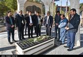 ادای  احترام مجید قلی زاده مدیرعامل  و مدیران ارشد خبرگزاری تسنیم  به مزار سردار سرلشکر شهید محمدناصر ناصری