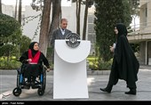 لعیا جنیدی معاون حقوقی رئیس جمهور و علی ربیعی سخنگوی دولت در حاشیه جلسه هیئت دولت