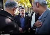 محسن طاهری در مراسم تشییع پیکر مرحوم سیدقاسم موسوی قهار