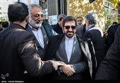 مرتضی طاهری در مراسم تشییع پیکر مرحوم سیدقاسم موسوی قهار
